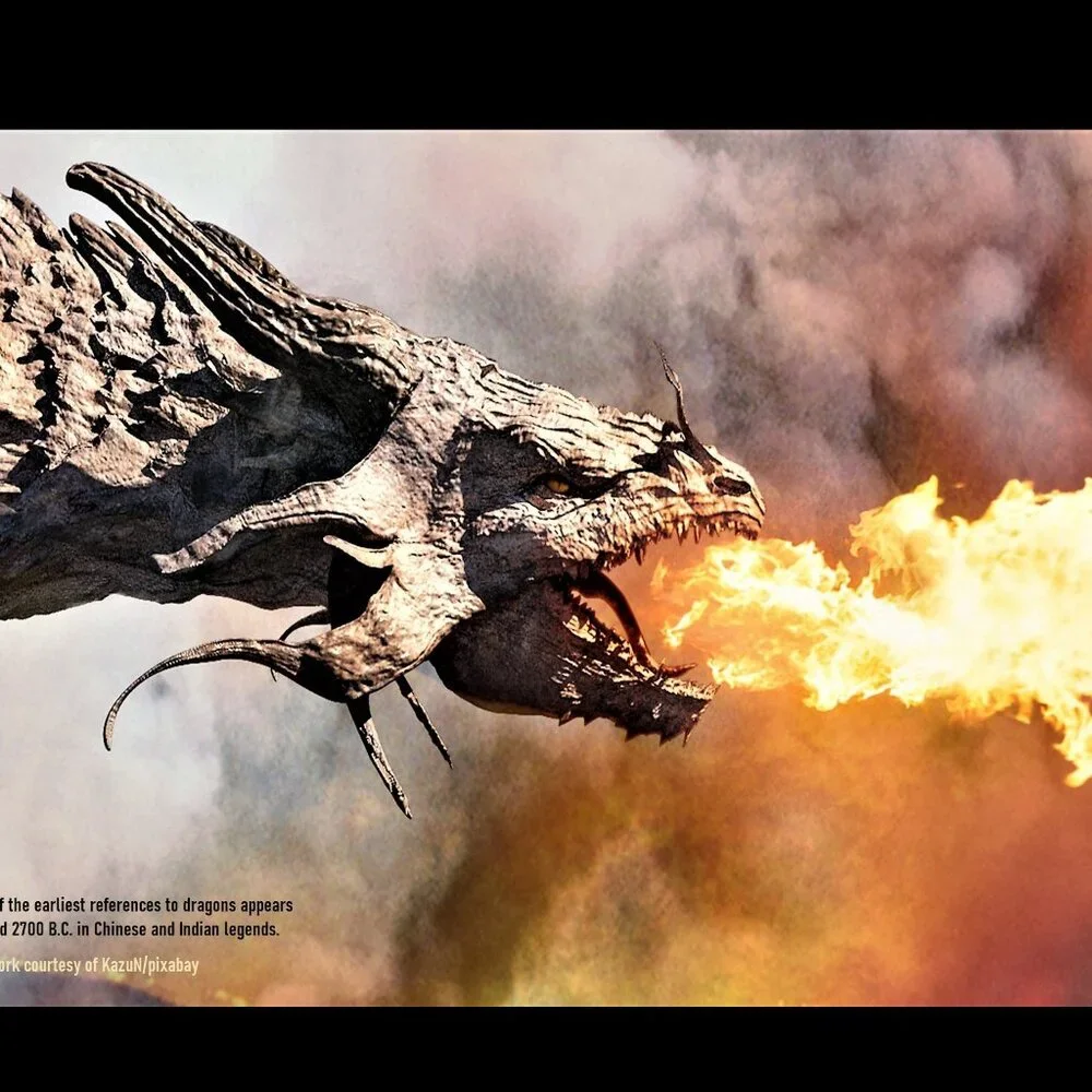 Dragons 2027 Wall Calendar Fantasy Art Mythology Folklore Medieval Dragon Gift